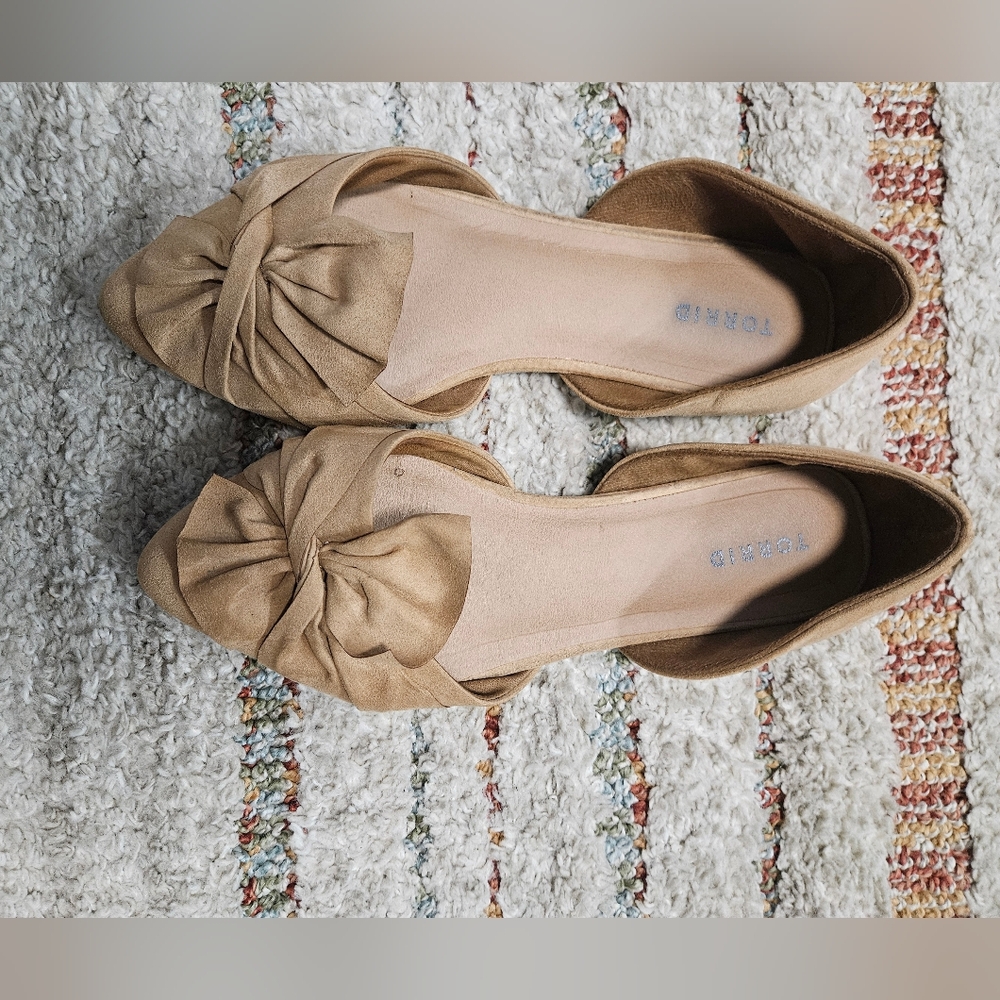 Flat ballerina shoes with bow